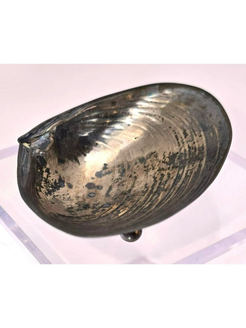 Wallace Sterling Silver Shell Dish 393 With Ball Feet 24.5g Vintage JH5014